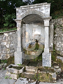 The public outlet or source Water of Joseph II - Ucka Nature Park, Croatia / Javni izljev ili Äesma `Voda Josipa II` - UÄka